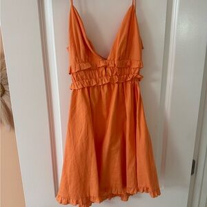 Wayf Vibrant Orange Dress